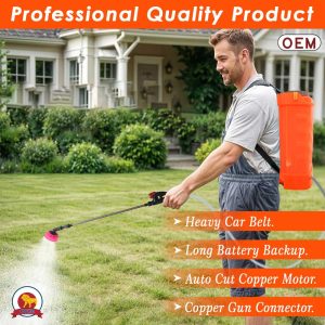 Key features of 16L agriculture battery sprayer including pump type, tank capacity, and spray efficiency