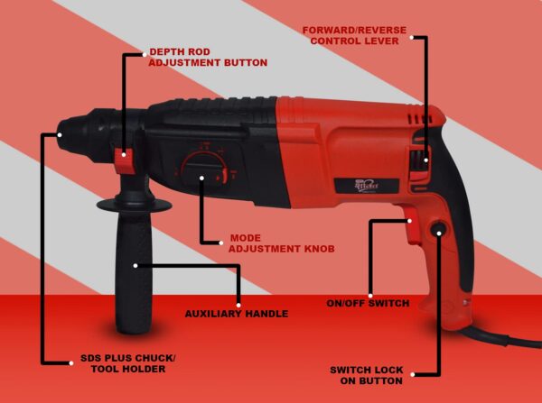 HPD Shakti 26mm Rotary Hammer With Three Mode Function-4