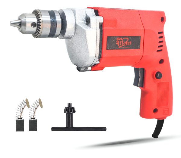 HPD Shakti 10mm Drill Machine With 350 WATT Powerful Copper Armature and Heavy Metal Chuck For Drilling Wood Steel Metal Brick For Home and Professional Use 10D