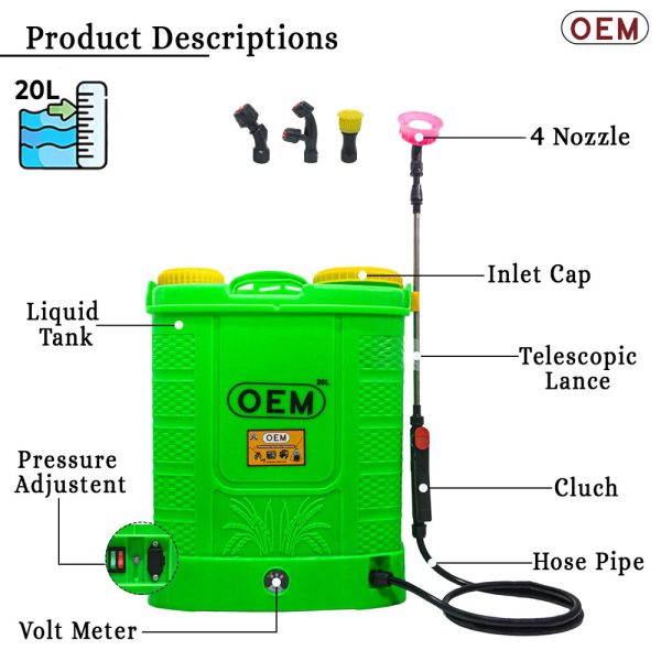 OEM Yuva 20l Double Battery Sprayer Product Details Image