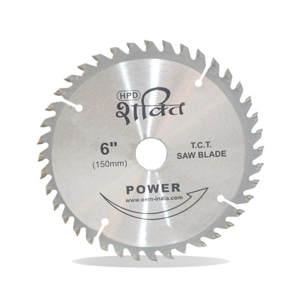 HPD Shakti Power Professional TCT Blade (Suitable For Wood, Aluminium) Long Life Fast Cutting (High Quality Tips) SIZE: (6 * 40 (6Inch /150 MM 40 Teeth) - Set of 5 Pcs
