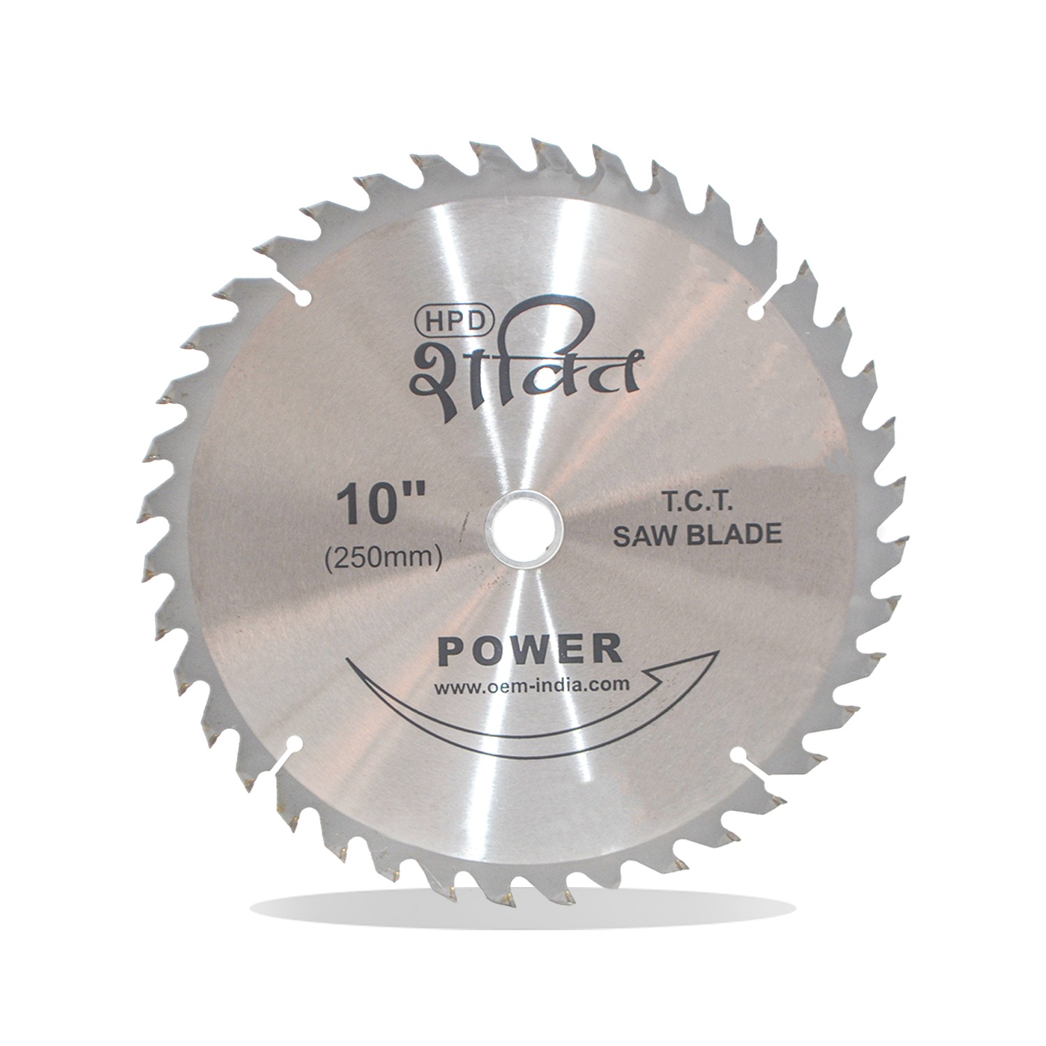 HPD Shakti Power Professional TCT Blade (Suitable For Wood, Aluminium) Long Life Fast Cutting (High Quality Tips) SIZE: (10 * 40 (10Inch /255 MM 40 Teeth) - Set of 5 Pcs