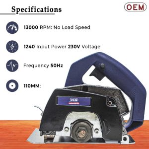 oem 1240w 4 inch 110mm cm4sa marble cutter specification
