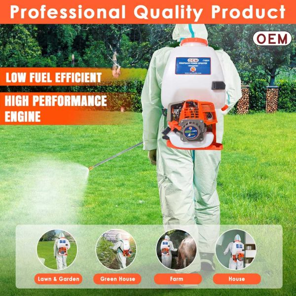 Applications of OEM 25L Backpack Power Sprayer for Lawn & Garden, Greenhouse, Farm, and Home Pest Control