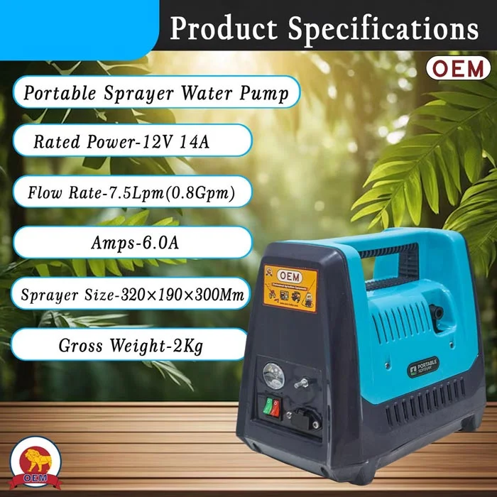 OEM 12V14A Double Motor Battery Sprayer Specifications