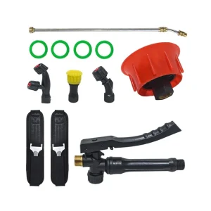 OEM Bend Brass Lance Kit with Nozzle Set, Brass Clutch, Washer, and Heavy-Duty Metal Hook Belt for Precise Sprayer Use