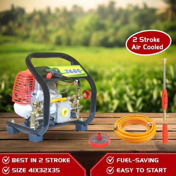 Key Features of OEM 26CC 2-Stroke Petrol Power Sprayer including High-Pressure Pump, Durable Design and Portable Build