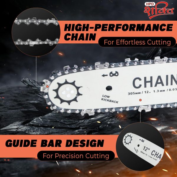 HPD 12" Electric Chainsaw Adapter Bracket Set for Angle Grinder – Multifunction Wood Cutting Conversion Kit | Compatible with 100mm/125mm Angle Grinder (Plastic + Steel, Multicolor) - Image 5