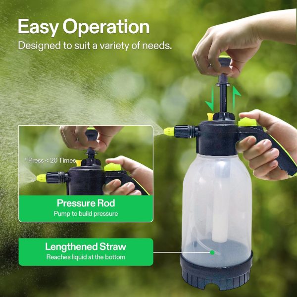 OEM 2 Litre Manual Hand Pressure Sprayer Pump | Durable Garden Spray Bottle with Brass Nozzle, Stainless Steel Pull Rod & Adjustable Mist for Indoor & Outdoor Use - Image 6