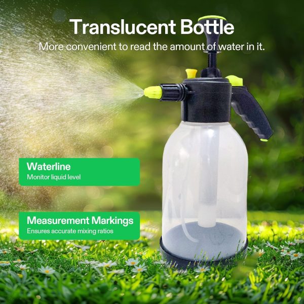 OEM 2 Litre Manual Hand Pressure Sprayer Pump | Durable Garden Spray Bottle with Brass Nozzle, Stainless Steel Pull Rod & Adjustable Mist for Indoor & Outdoor Use - Image 3