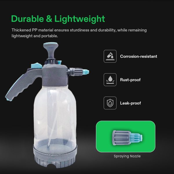 OEM 2 Litre Blue Manual Hand Pressure Sprayer Pump – Durable Garden & Indoor Spray Bottle with Brass Nozzle, Extension Rode, Adjustable Mist & Easy Use - Image 2