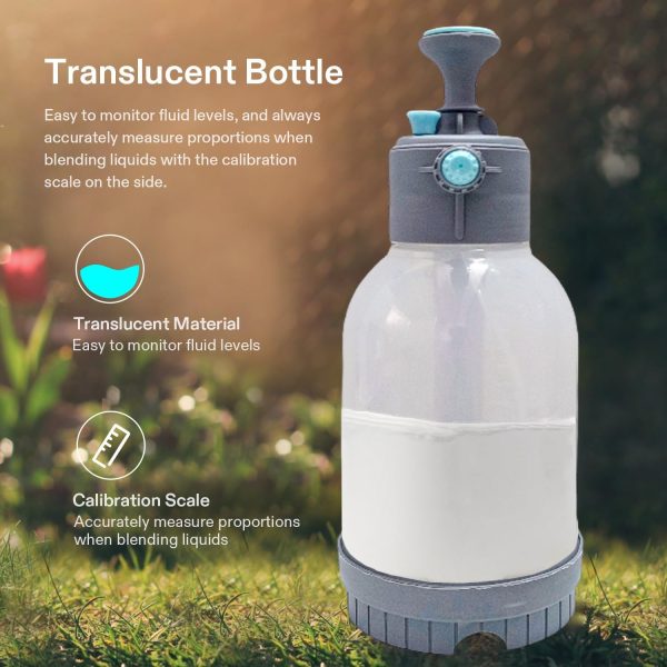 OEM 2 Litre Blue Manual Hand Pressure Sprayer Pump – Durable Garden & Indoor Spray Bottle with Brass Nozzle, Extension Rode, Adjustable Mist & Easy Use - Image 3