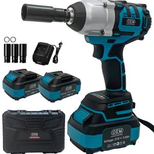 OEM 21V Cordless Impact Wrench 550Nm High Torque 1/2 Inch Drive 2500RPM Brushless Motor | Forward & Reverse Function | 4000mAh Li-ion Battery LED Light Heavy Duty Auto Mobile & Industrial Application