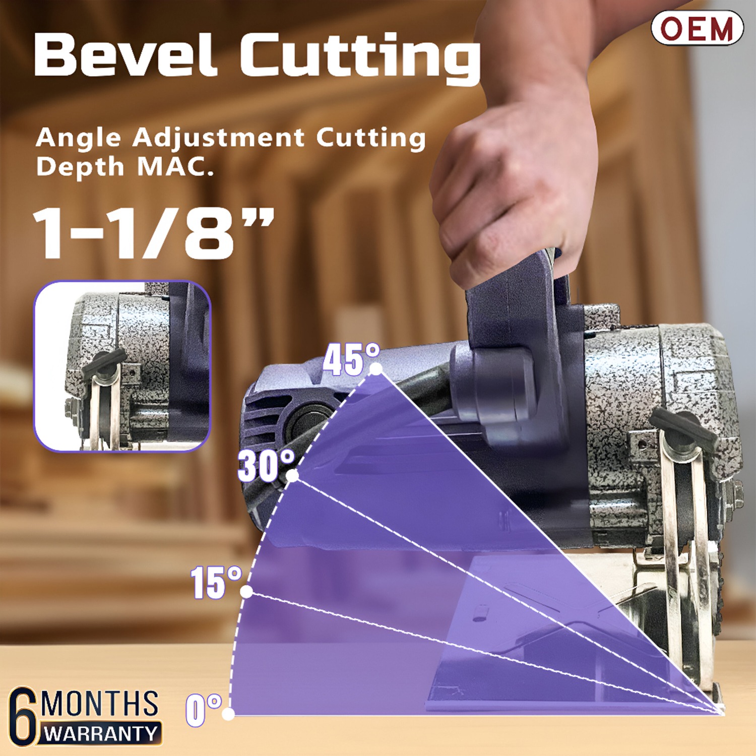 OEM Professional Marble Cutter 4-Inch 1240W | 13,000 RPM High-Speed Cutting Machine | 6-Month Warranty | Heavy-Duty Electric Cutter for Marble, Tile | CM4SAPRO (Blade Not Included) - Image 4