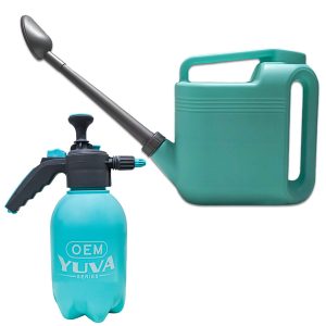 OEM 5 Litre Plastic Watering Can for Plants with Long Spout | Gardening Combo Includes 2 Litre Heavy Duty Plant Sprayer | Indoor & Outdoor Plant Watering for Home Garden