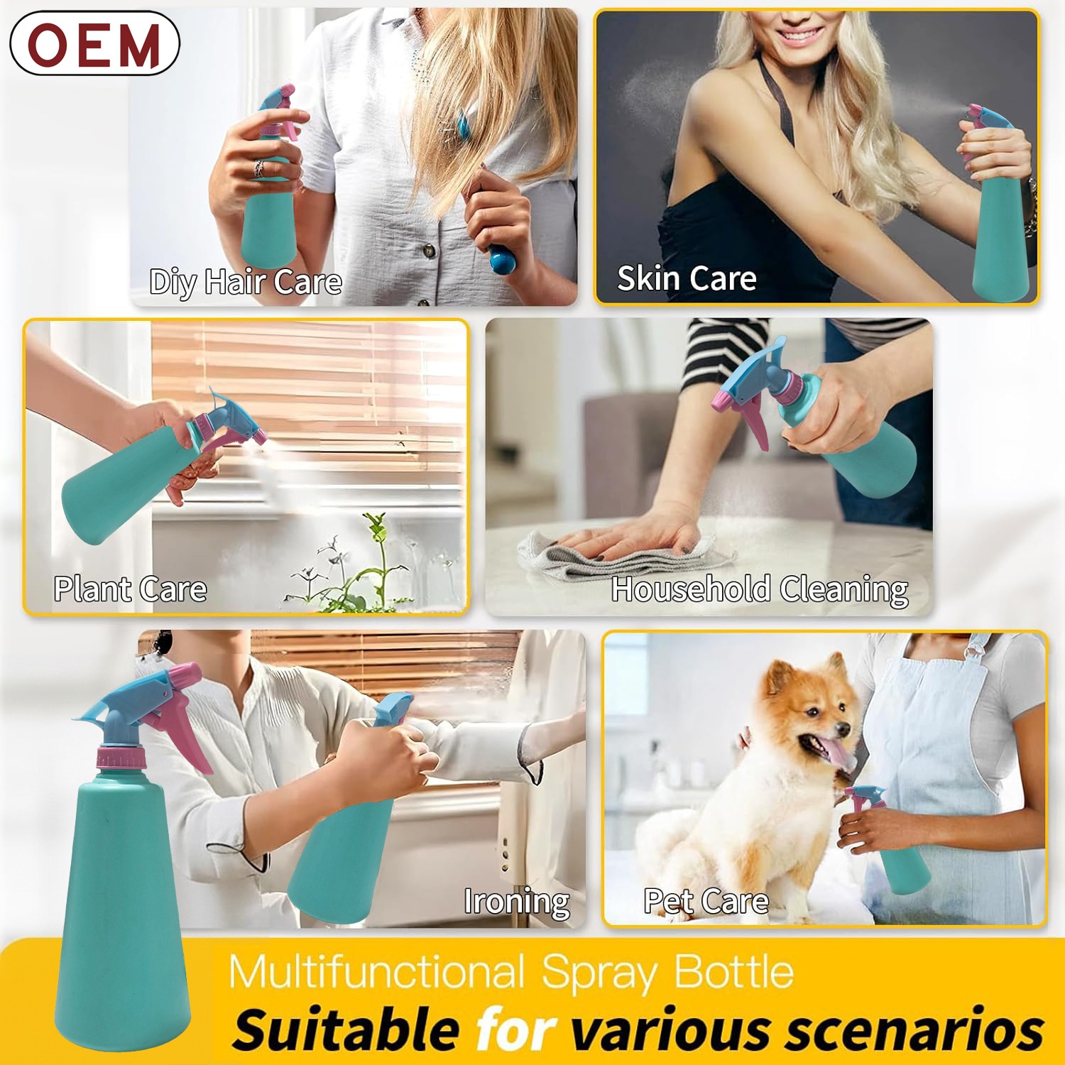 OEM 700ml Trigger Spray Bottle | Manual Hand Pressure Sprayer with Adjustable Nozzle | Multipurpose Water Sprayer for Gardening, Cleaning, Sanitizing & Plant Care - Image 2