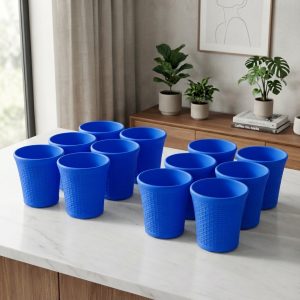 Set of 12 – 6 Inch Blue Planter Pots
